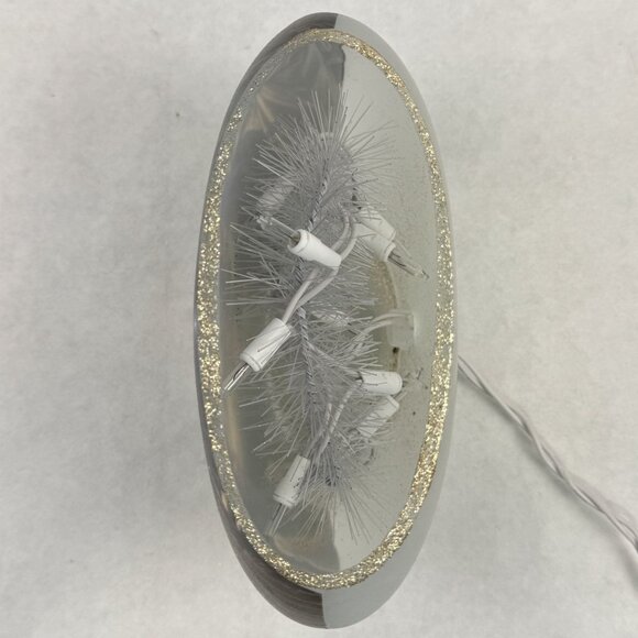 Stony Creek Nativity Scene Illuminated Glass Orbis Vase By Dona Gelsinger Oval - Picture 8 of 14